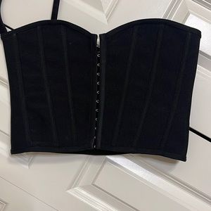 Pretty little thing black corset top